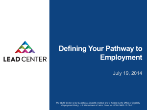 Defining Your Pathway to Employment