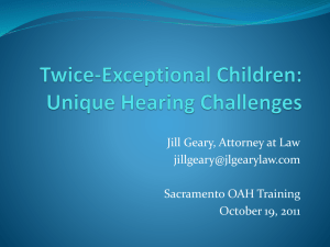 Twice-Exceptional Children - Seattle University School of Law