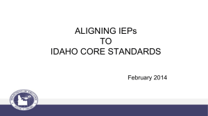 Common Core Aim - Idaho Training Clearinghouse