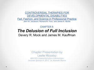 Chapter 8 Delusion of full inclusion