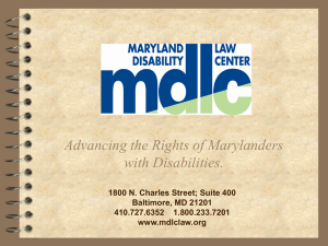 Special Education Training - Maryland Disability Law Center
