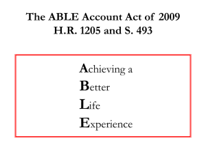 ABLE Accounts - The HSA Coalition