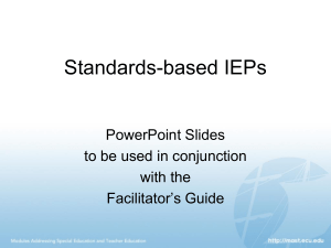 Powerpoint® Standards-based IEPs - MAST