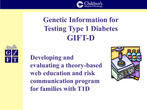 Genetic Information for Testing Type 1 Diabetes GIFT-D