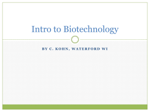 Intro to Biotechnology