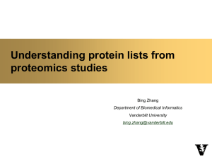 Understanding protein lists from comparative proteomics studies