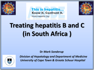 Treating hepatitis B&C in South Africa