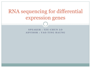 RNA sequencing for differential expression genes