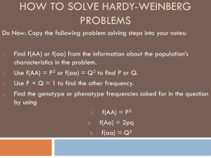 How to Solve Hardy-Weinberg problems