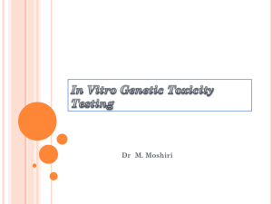 In Vitro Genetic Toxicity Testing