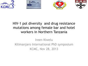 HIV-1 pol diversity among female bar and hotel workers in