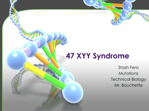 47 XYY Syndrome - NorthernLebanonBiology