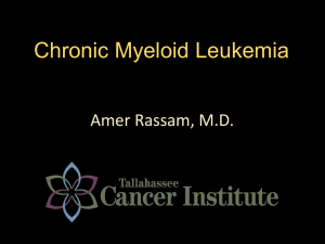 Chronic Myeloid Leukemia - Tallahassee Cancer Institute