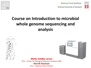Whole genome sequencing - Center for Biological Sequence Analysis