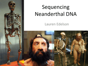 Sequencing Neanderthal DNA