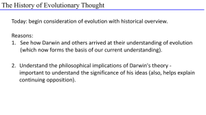 The History of Evolutionary Thought