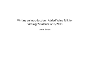 Anne Simon presentation on writing an introduction