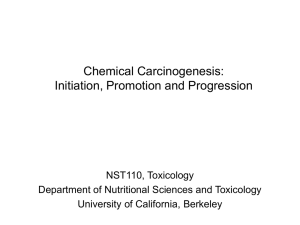 Chemical Carcinogenesis - University of California, Berkeley
