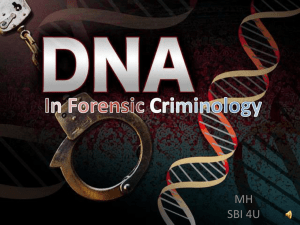 DNA in Forensic Criminology