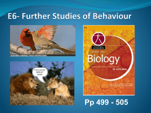 Further Studies of Behaviour - IBDPBiology-Dnl