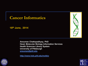 Cancer Informatics - University of Pittsburgh