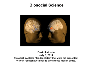Biosocial Science - Harvard University