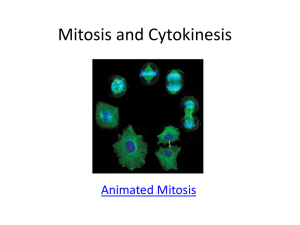 Section 9.2 * Mitosis and Cytokinesis