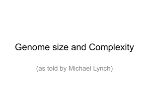 Genome size and Complexity