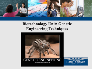 Biotechnology - Genetic Engineering