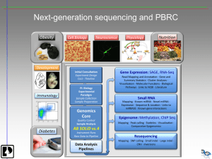 Next-generation sequencing and PBRC