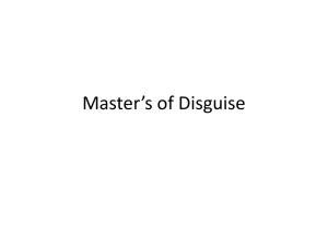 Master`s of Disguise - El Segundo Middle School