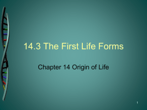 14-3 The First Life Forms