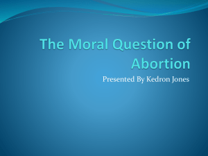 The Moral Question of Abortion PPT