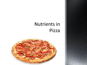 Nutrients in Pizza ppt - Miss Miller`s Website