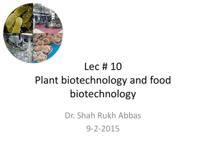 Lec # 8 Fermentation biotechnology