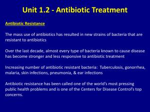 Unit 1.2 - Antibiotic Treatment