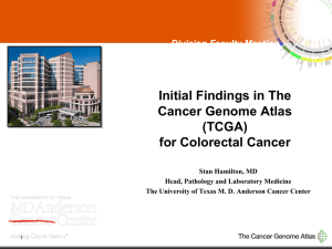 Initial Findings of the Cancer Genome Atlas (TCGA)