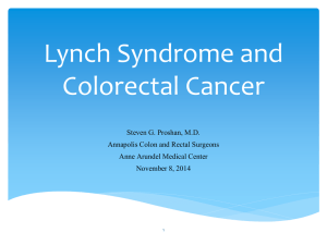 Lynch Syndrome and Colorectal Cancer