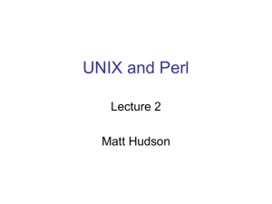 UNIX and Perl