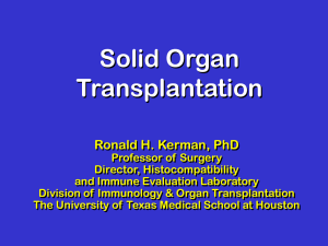 Solid Organ Transplantation - UT Health Science Center at Houston