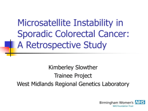 Microsatellite Instability in Colorectal Cancer: A Retrospective Study