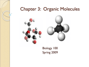 Chapter 3: Organic Molecules