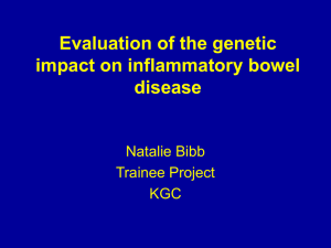Evaluation of the genetic impact on inflammatory bowel disease