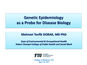 Genetic Epidemiology as a Probe for Disease Biology