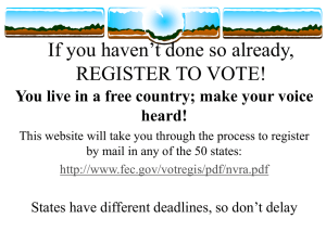 If you haven`t done so already, REGISTER TO VOTE!
