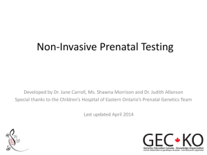 Non-Invasive Prenatal Testing (NIPT) - GEC-KO