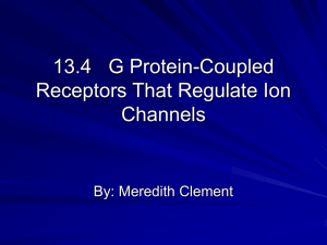 13.4 G Protein-Coupled Receptors That Regulate Ion
