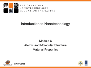 Module 6 Atomic and Molecular Structure Material Properties