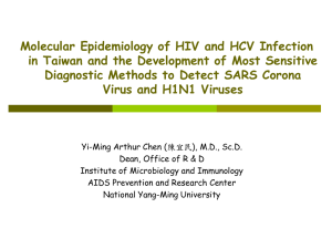 Molecular Epidemiology of HIV and HCV Infection in Taiwan and the