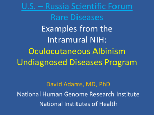 U.S. – Russia Scientific Forum Rare Diseases